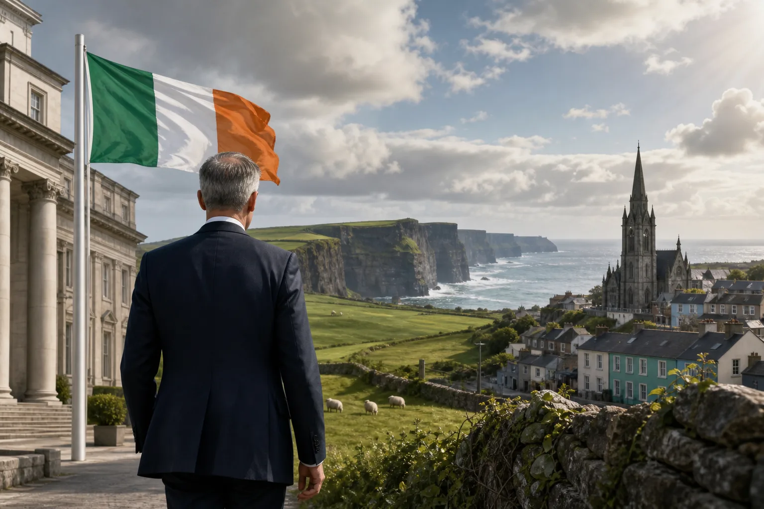 Editorial illustration for Why Ireland is trending: Carney’s visit and the news behind it